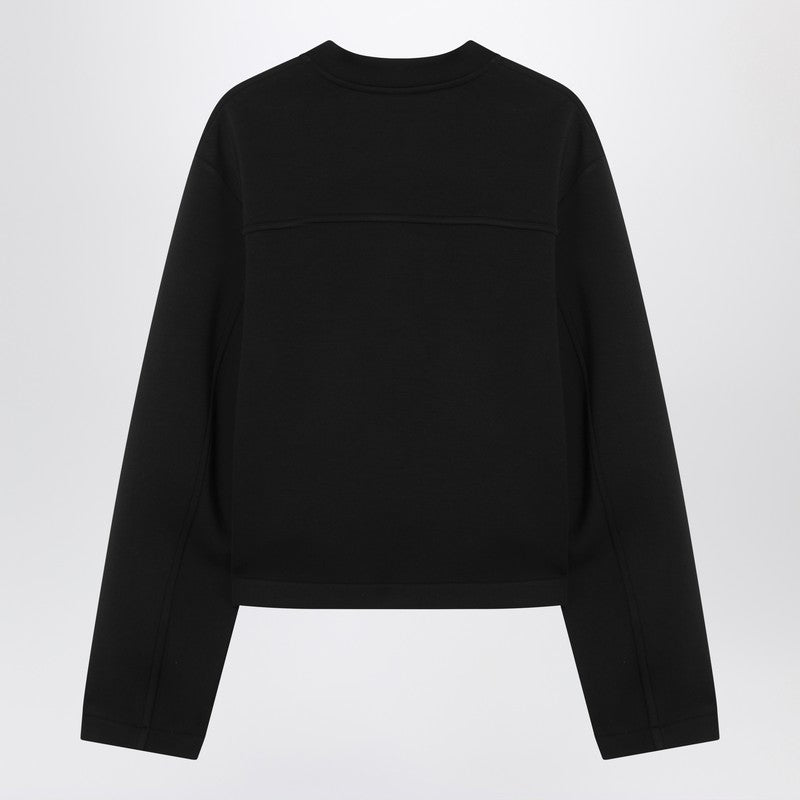 Moncler モンクレールxエドワードエンニンフルブラックスウェットシャツが非対称裾を備えています - Image 5