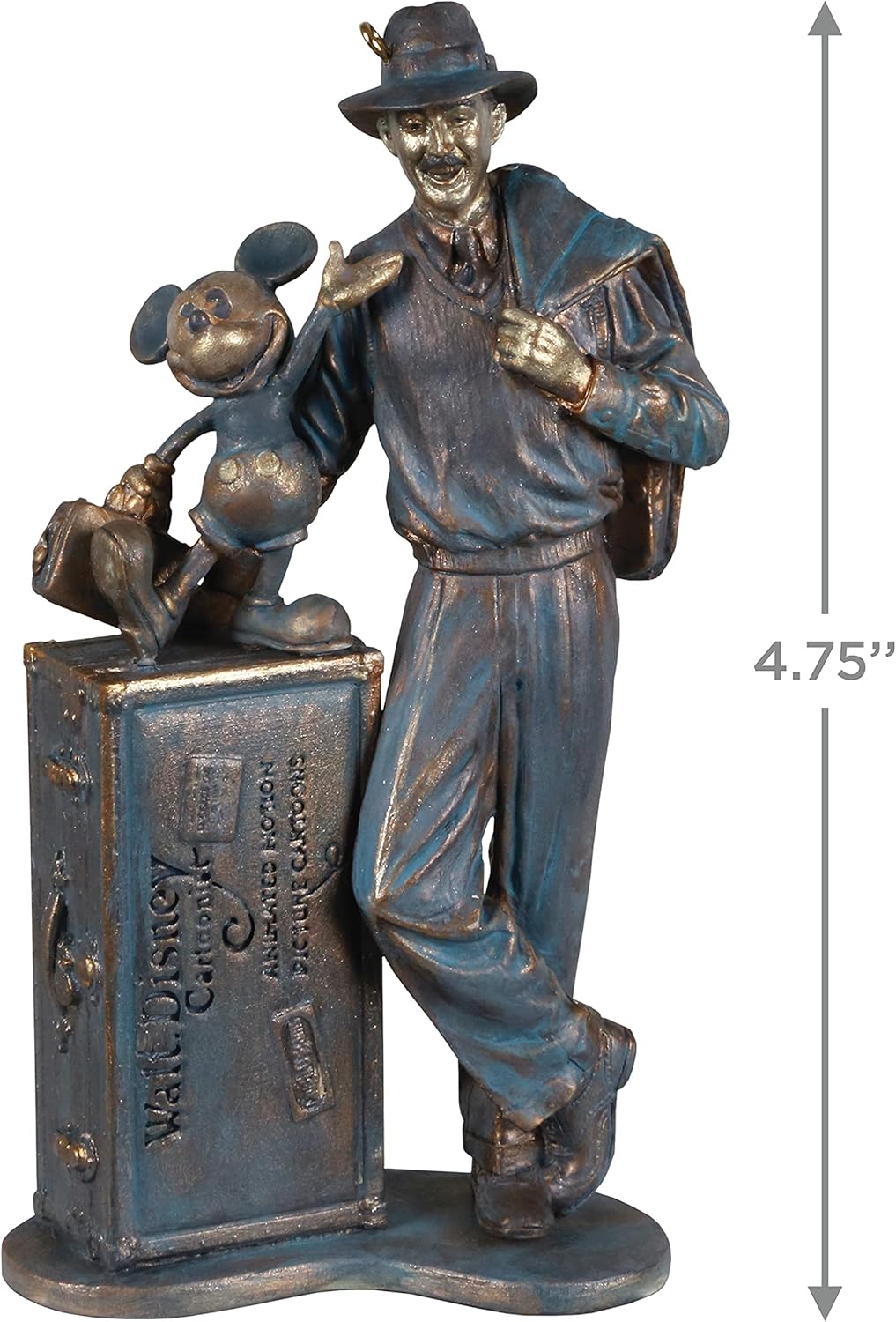 Hallmark Keepsake Adorno navideño 2021, estatua de narradores de Mickey Mouse de Disney