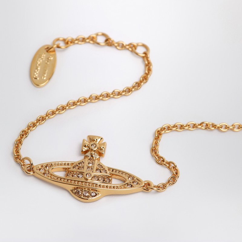 Vivienne Vivienne Westwood Mini Bas Relief Chain Goldブレスレット - Image 5