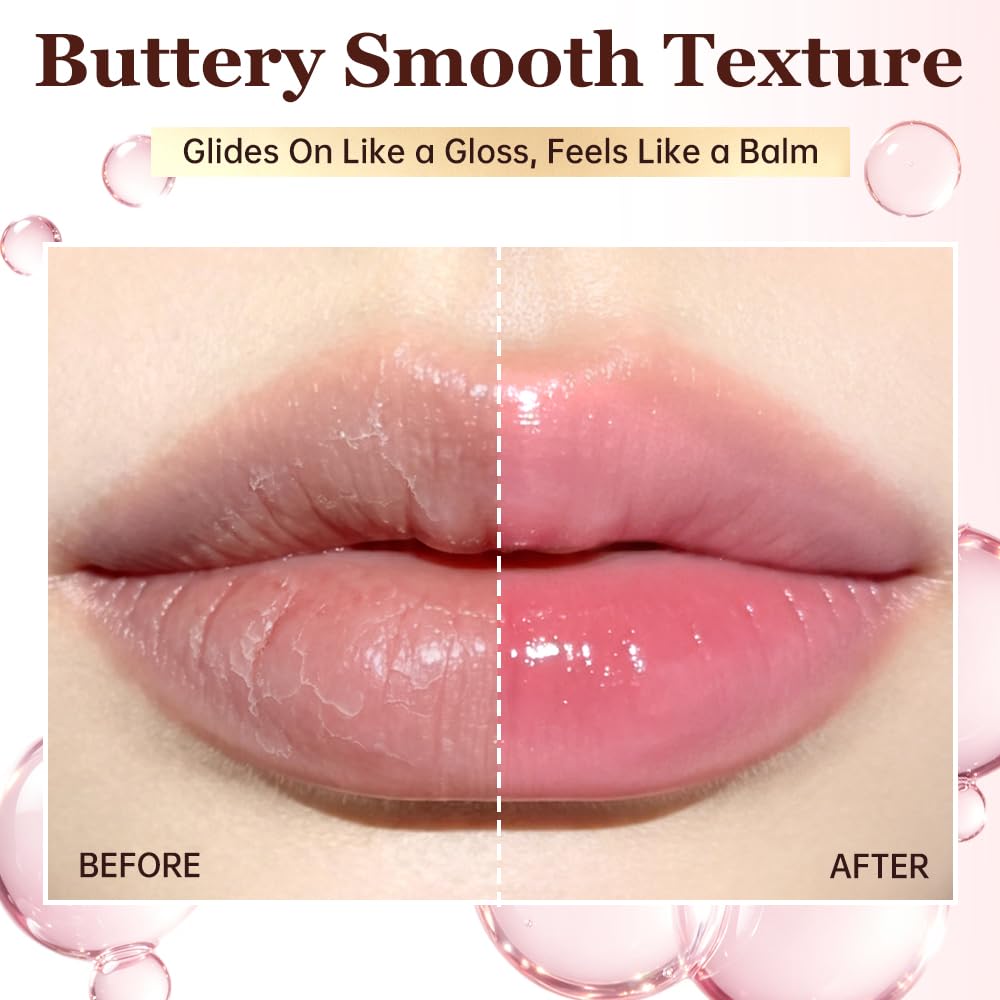 CATKIN Bálsamo labial tintado con purpurina para labios ultra hidratante, humectante labial, cuidado de labios con vitamina E nutritivo para labios agrietados y secos, 0.12 onzas, C15 Destiny, rojo