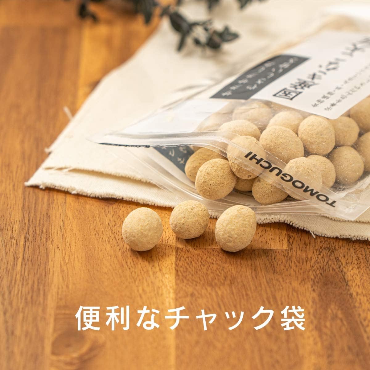 Tomoguchi Domestically Produced Kinako Soybeans, Zippered Bag, 405g (135g x 3 bags)