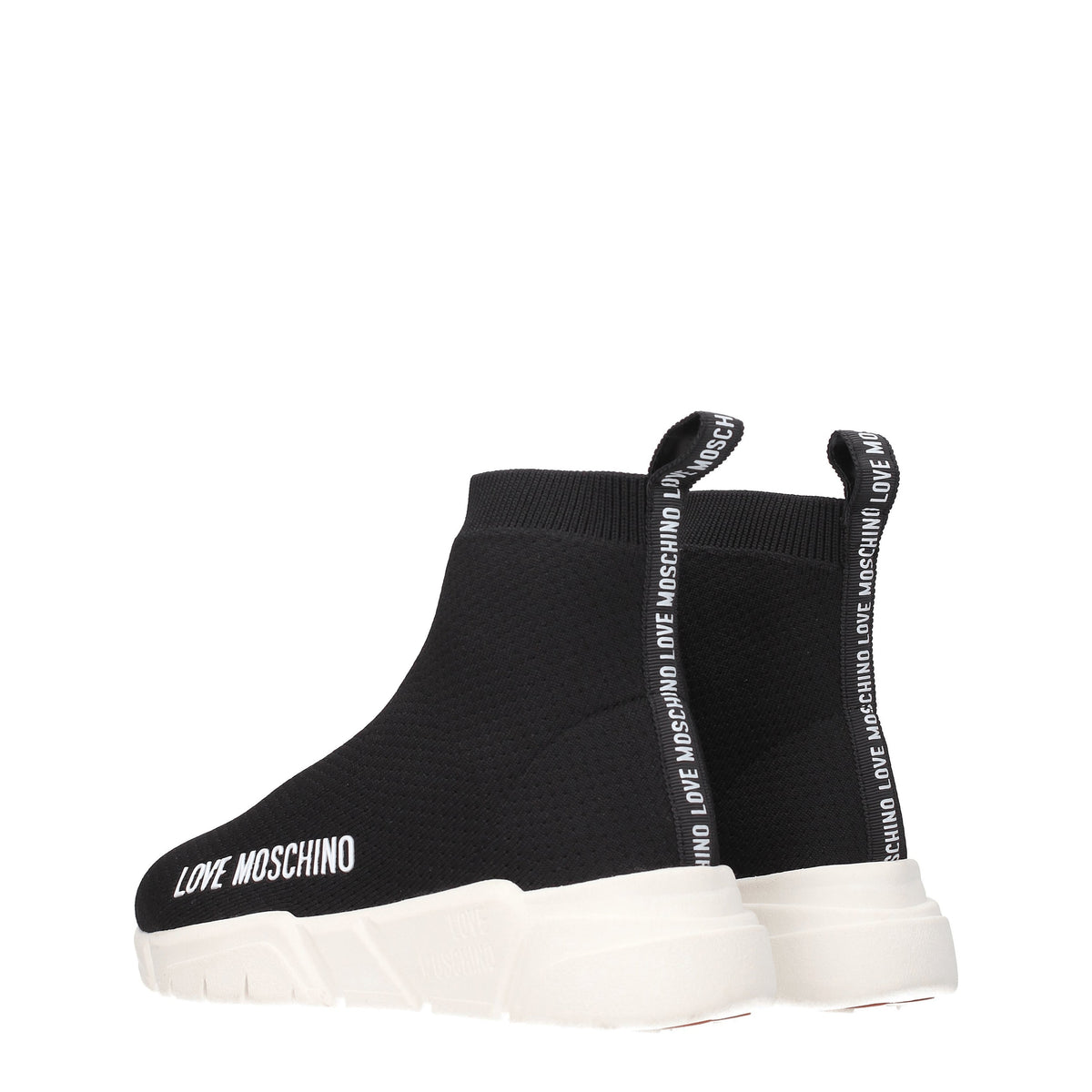 Moschino モスキーノスニーカーの女性布地黒/白が大好きです - Image 5