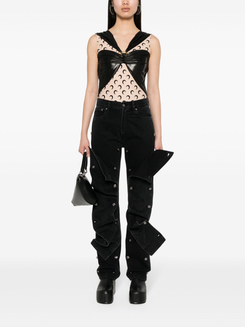 Marine マリンセールドレープビスコースボディスーツ - Image 5