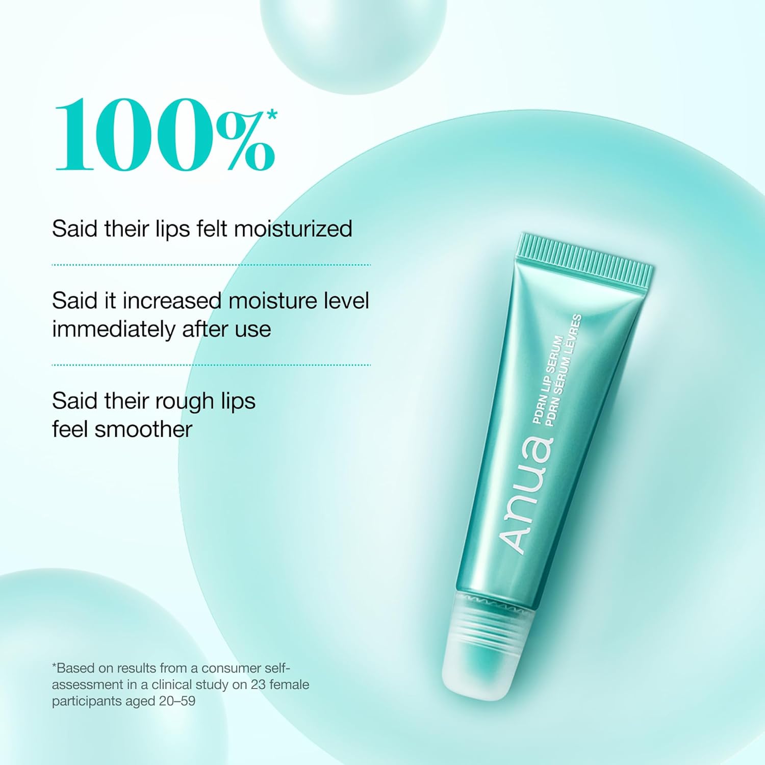 Anua PDRN - Suero labial, hidratación de larga duración para labios secos y agrietados, cuidado labial hidratante no pegajoso con ADN de salmón, ácido hialurónico y colágeno, cuidado de la piel coreano, 0.33 onzas líquidas