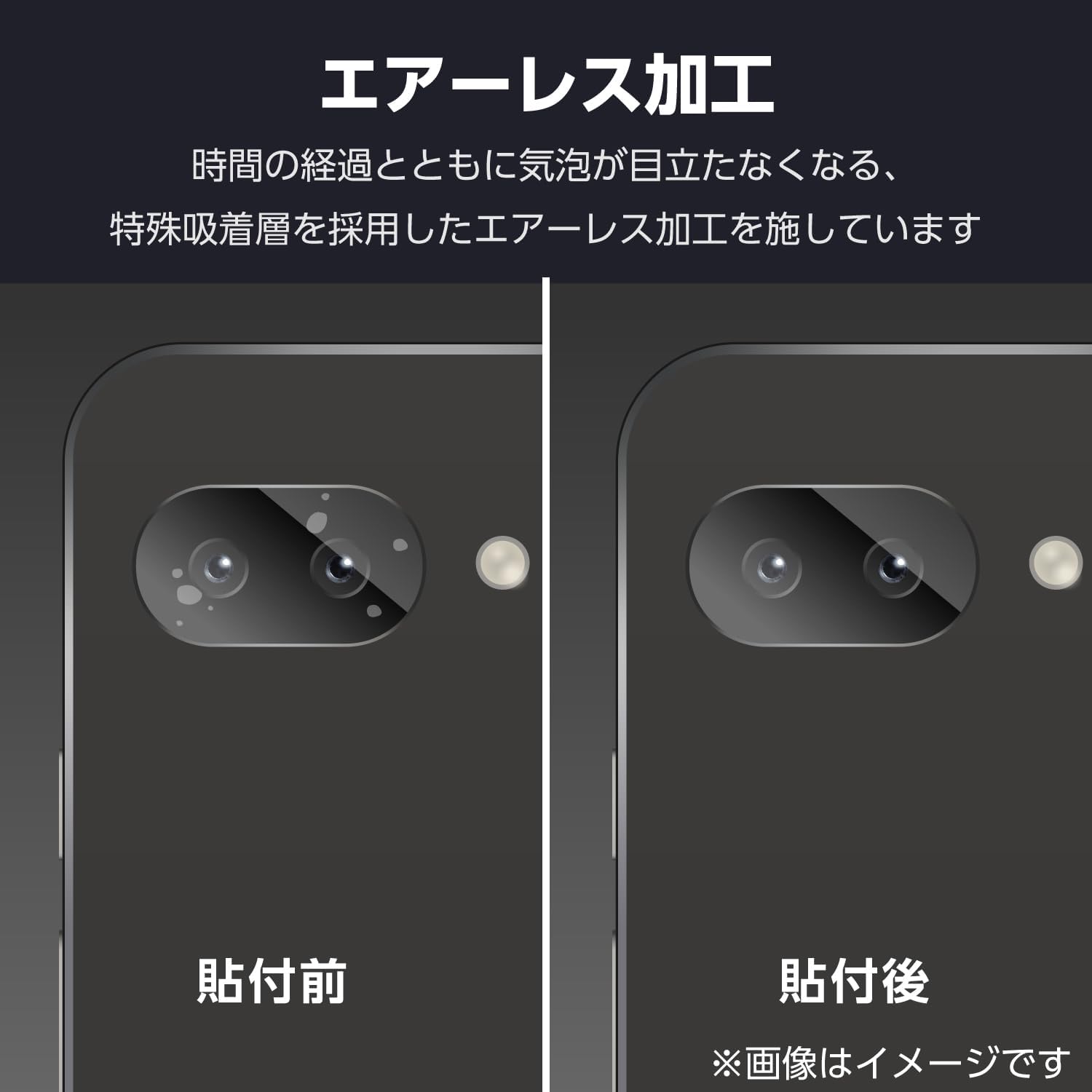 Elecom PM-P251FLLFG Google Pixel 9a Camera Film Lens Protector, Glossy, Glare, Anti-Fingerprint, Hard Coated, Scratch-Resistant, Bubble Free, Repositionable, Self-Adhesive