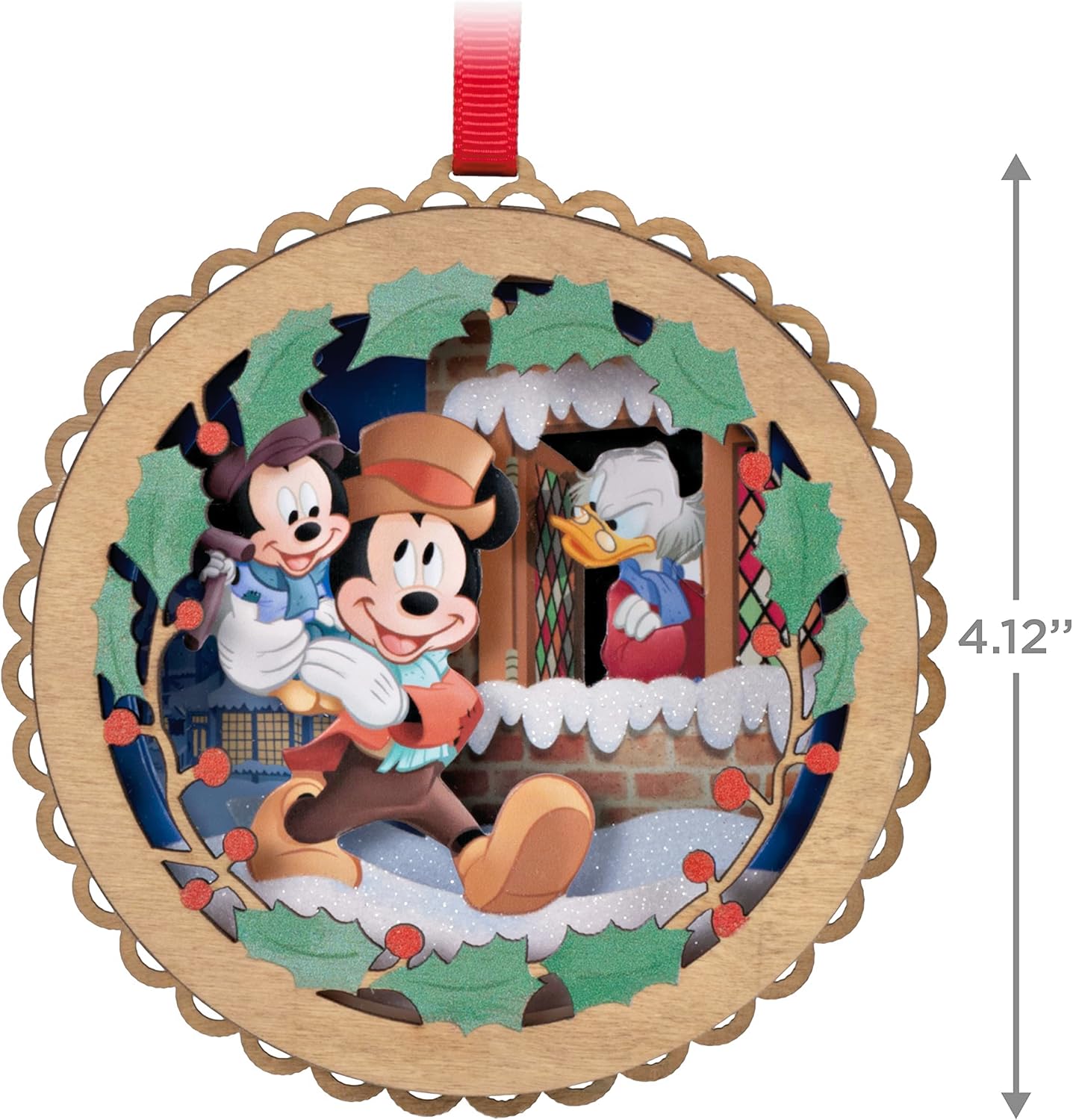 Hallmark Keepsake Adorno de Navidad 2023, Disney Mickey Christmas Carol 40 aniversario, regalos para fanáticos de Disney