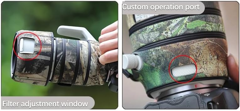 CHASING BIRDS Camouflage Waterproof Lens Coat for CANON RF 100-500mm F4.5-7.1 L IS USM Rainproof Lens Protective Cover (ASI)