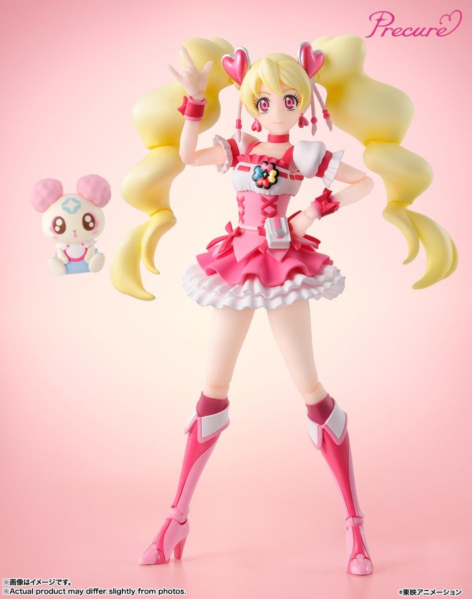 BANDAI SPIRITS S.H. Figuarts Fresh Pretty Cure! Cure Peach Precure Character Designer's Edition, Approx. 5.3 inches (135 mm), ABS & PVC Pre-painted Action Figure