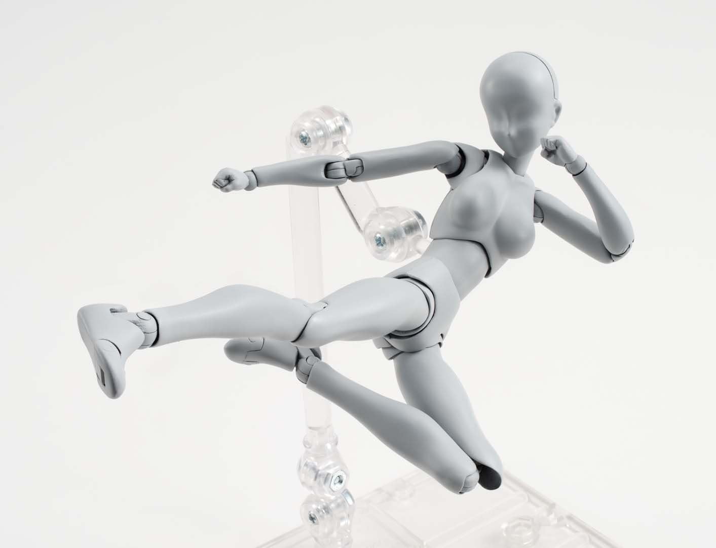 S.H. Figuarts Body DX SET (Gray Color Ver.) Articulated figure approximately 5.3 in (135 mm) tall, made of ABS and PVC