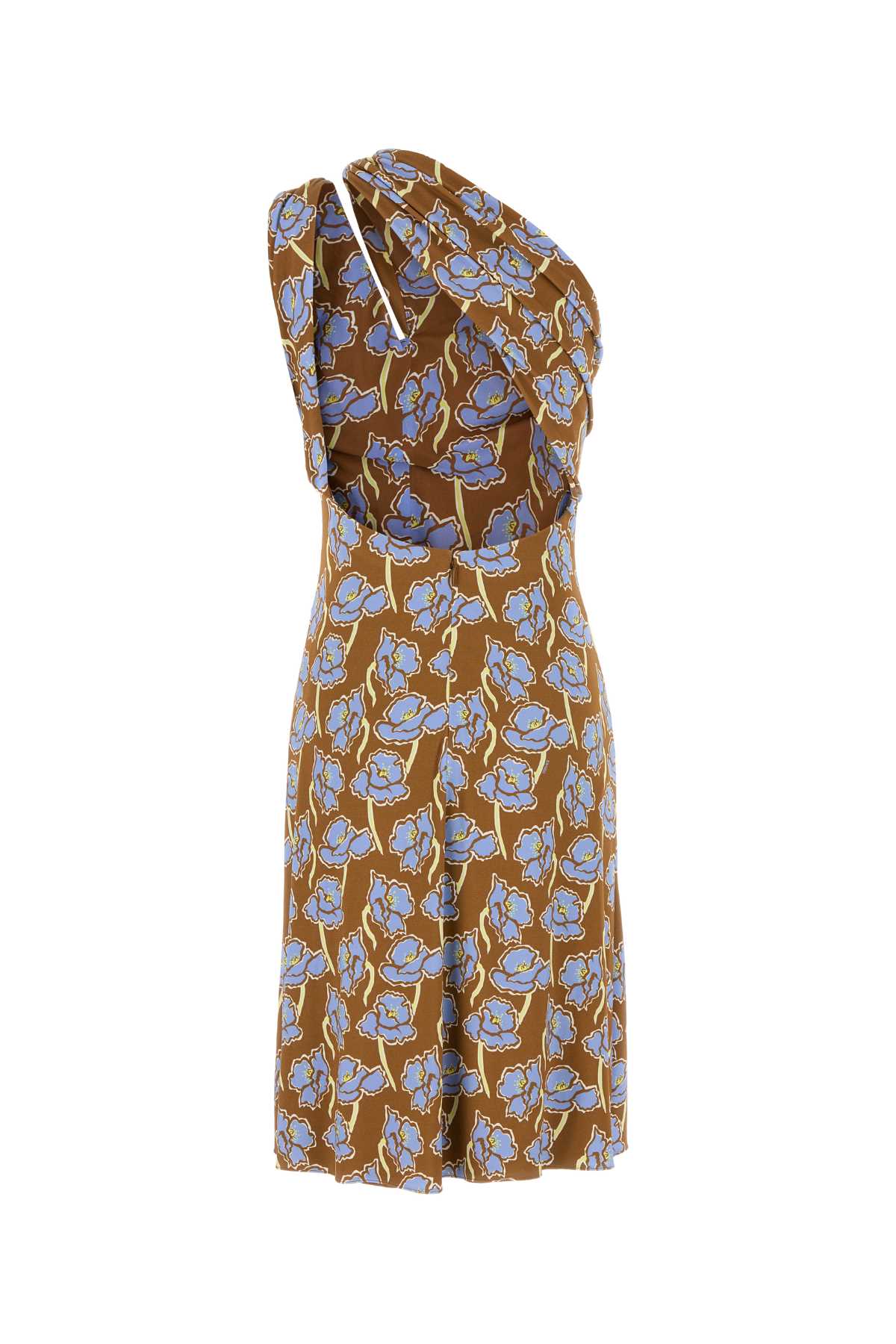 Versace ヴェルサーチプリントストレッチクレープワンショルダードレス - Image 5