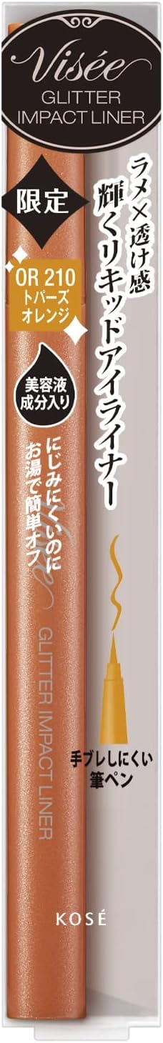 Visee Riche Glitter Impact Liner OR210 Topaz Orange 0.4ml