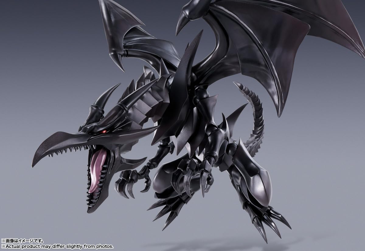 S.H. Monster Arts Yu-Gi-Oh! Duel Monsters Red-Eyes Black Dragon, Approx. 8.7 inches (220 mm), PVC & ABS Pre-painted Action Figure
