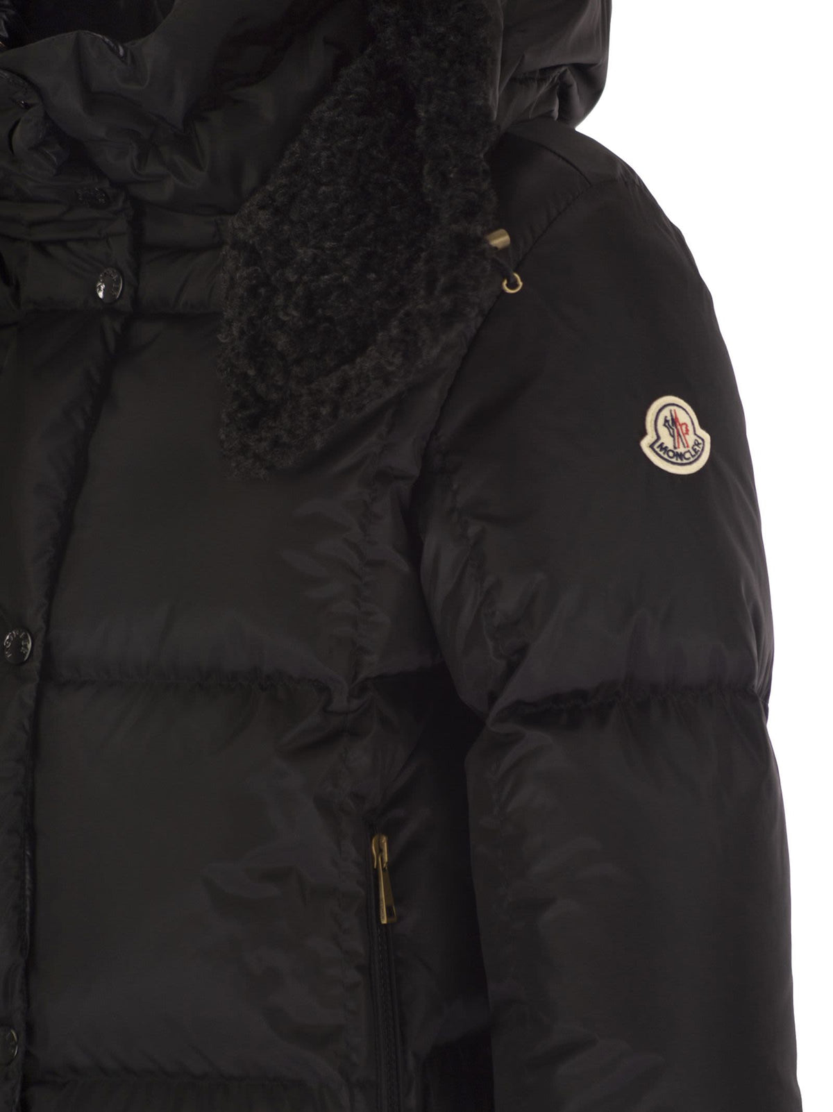 Moncler モンクレールカステルノーフードとスクエアキルティング付きのショートダウンジャケット - Image 5