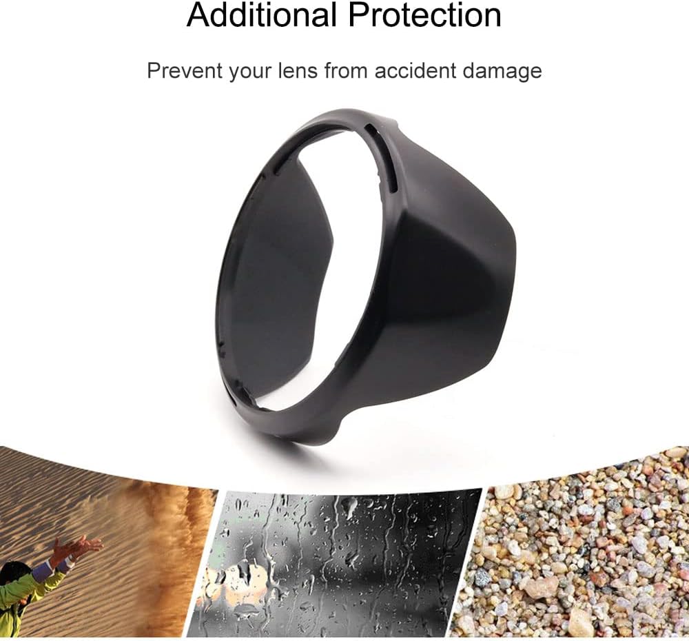 Toileum EW-60C II Lens Hood (For Canon EF-S 18-55mm f/3.5-5.6 Lens for Canon EF 28-80mm f/3.5-5.6 V USM Lens for Canon EF 28-90mm f/4-5.6 II USM Lens) ew-60c II Bayonet Lens Hood lens shade