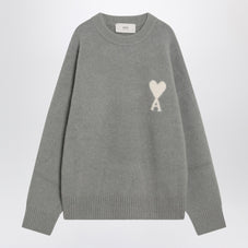 Ami Paris Gray Ami De Coeurウールのセーター - Image 5