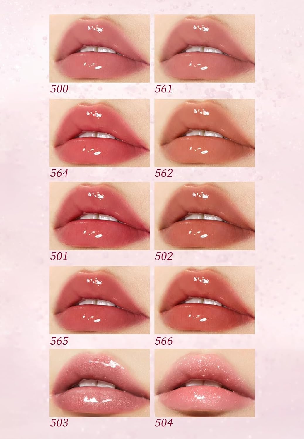 Joocyee Lip Gloss Photochromic Film Forming, Glossy Lip, Ultra Long Lasting No Falling Lip, Highly Moisturizing, Does Not Stick to Mask, Waterproof, Quick Drying, Natural Gloss
