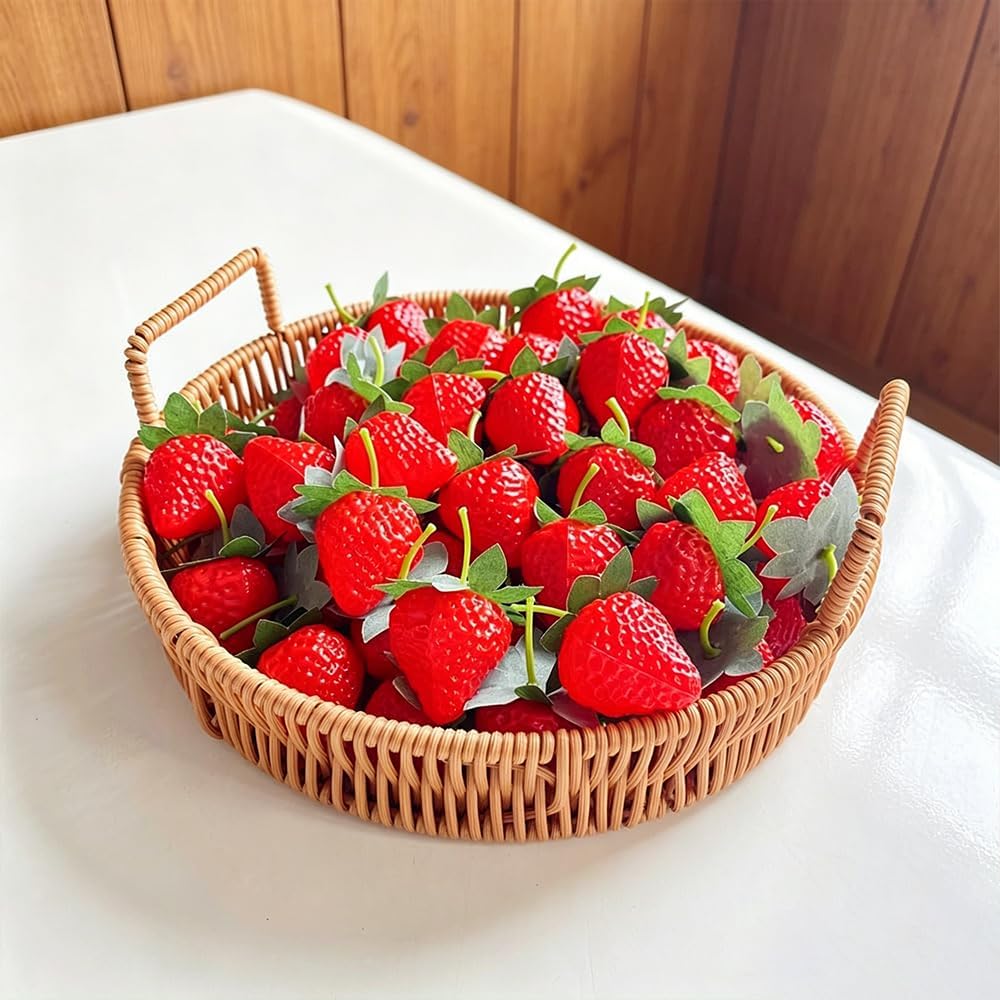 20個セット セット セットいちご イチゴ 本物そっくり イチゴ 食品サンプル フルーツの飾り フルーツモデル ケーキ屋さん 果物屋さんの ディスプレイなどにも(3.5×3cm，レッド)