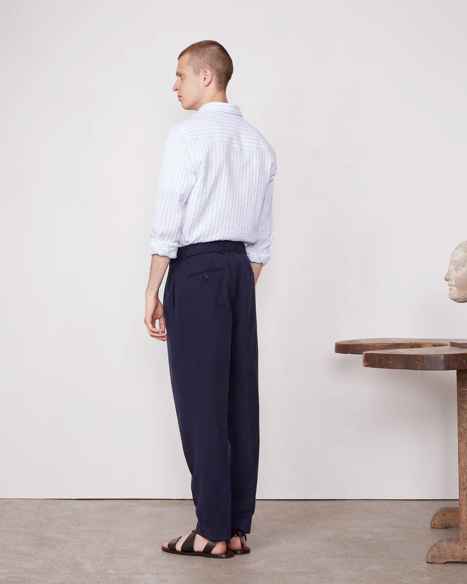 Off Officine Generale Trousers Blue - Image 5
