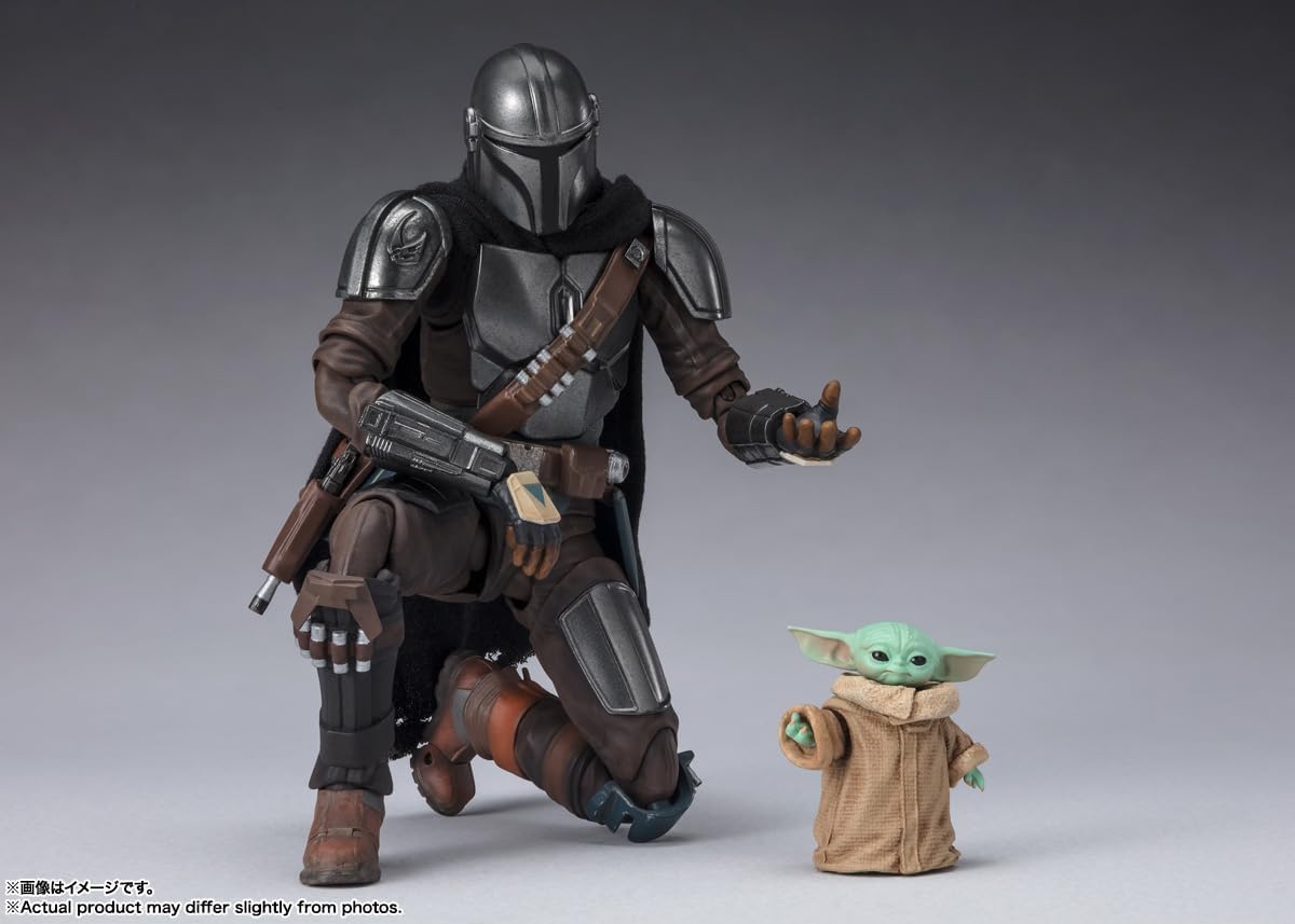 BANDAI SPIRITS S.H. Figuarts Star Wars The Mandalorian Approx. 5.9 inches (150 mm), ABS & PVC & Fabric, Pre-painted Action Figure
