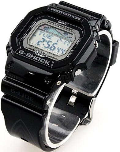 G-SHOCK G-Lide 20ATM Waterproof Digital Tide Graph Sport Plastic Belt Watch for Men Unisex (GLX-5600-1JF GLX-5600-7JF) (GLX-5600-1JF(Black))