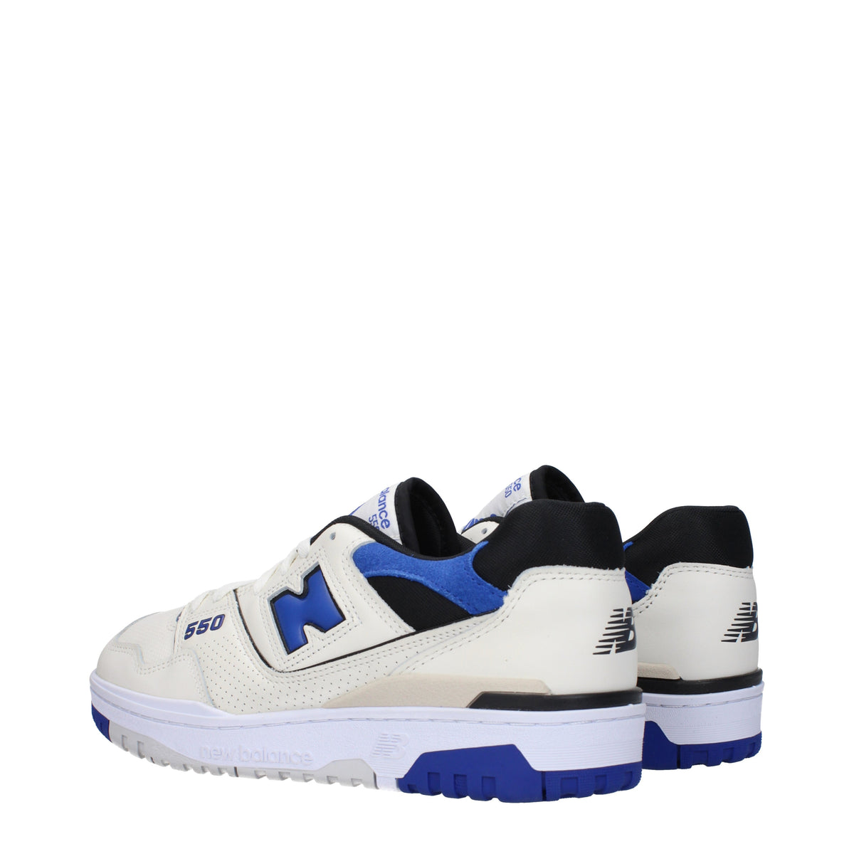 Designer Brand ニューバランススニーカー550メンスキンホワイト/ブルー - Image 5