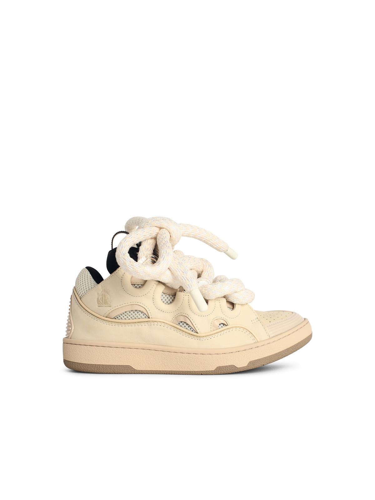 Lanvin Lanvin 'Curb' Beige Lear Blendスニーカー - Image 5