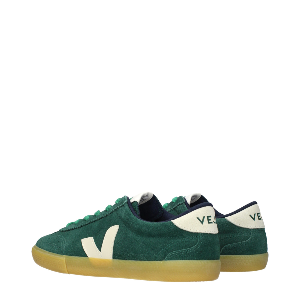 Veja Veja スニーカー メンズ スエード グリーン/ライト ベージュ - Image 5
