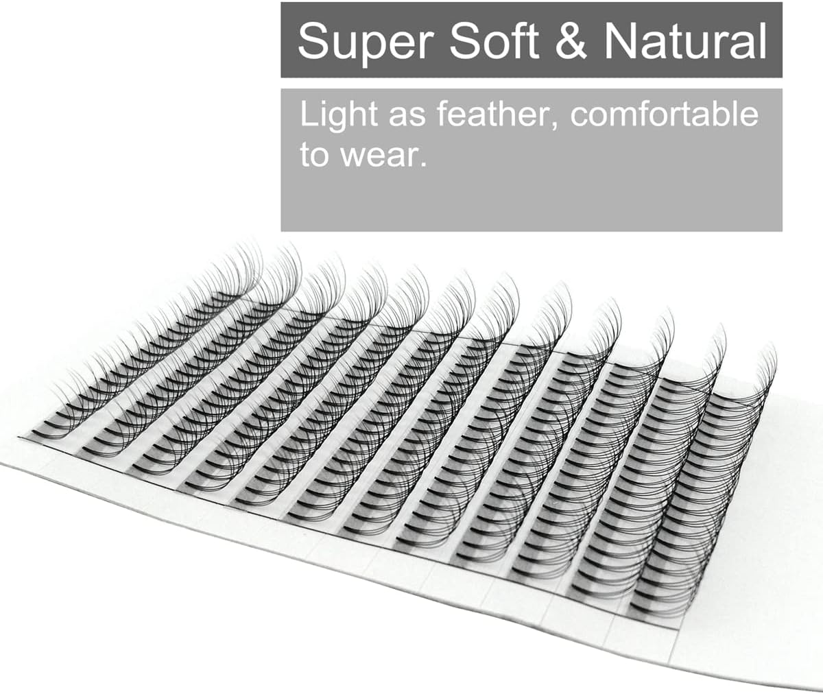 3 Box Eyelash Extensions, 3D Volume, C/D Curl, Thickness 0.04 inches (0.10 mm), Matsueku False Eyelashes, Natural, Popular, 3D Premade Fans Short Stem Eyelashes (D-0.04, 0.43, 0.4, 0.43, 0.5, 0.5,