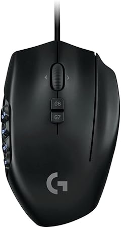 Logicool G G600t Gaming Mouse, Wired Gaming Mouse, USB Connection, LIGHTSYNC, RGB MMO, For Gaming, Multi-Buttons, 20 Program Buttons, PC Windows, Mac, Black, PC Window, Mac, Domestic Authentic