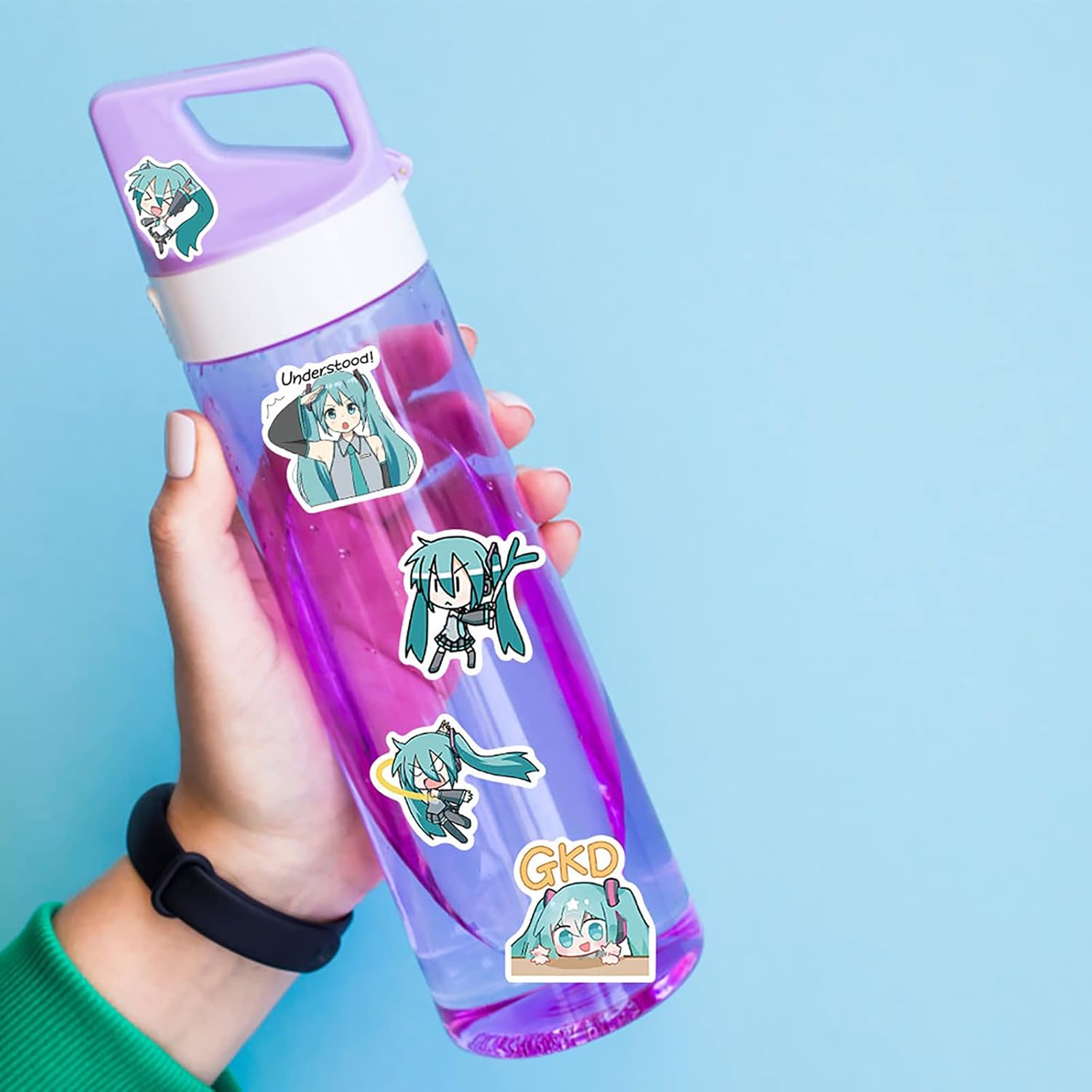 65 pieces for Hatsune Miku Stickers Set, Cute Anime for Hatsune Miku Stickers, Moe Goods, Notebook, Popular, Anime Stickers, Stylish, Waterproof, Graffiti Stickers, Popular, DIY Stickers, Bicycle,