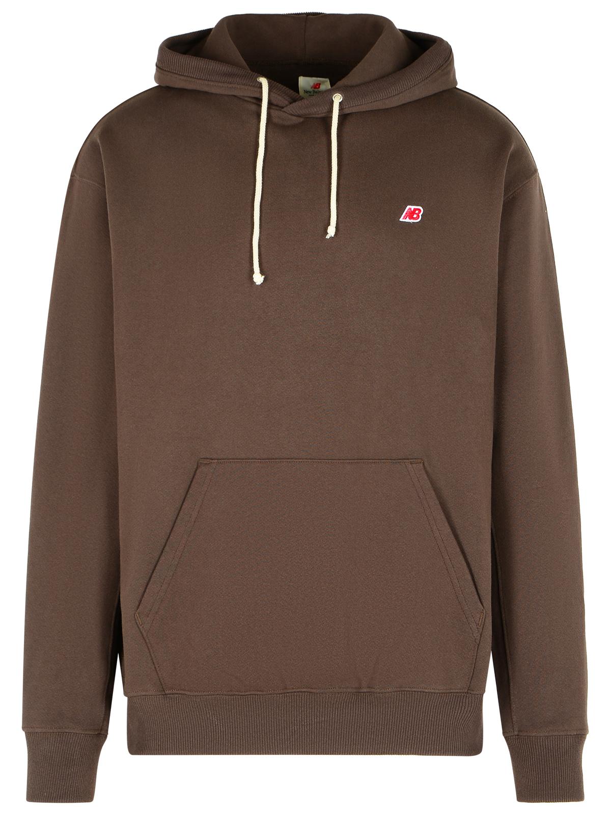 Designer Brand ニューバランスブラウンコットンスウェットシャツ - Image 5