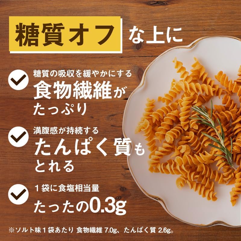 Low-Carb, Sugar-Free Pasta Snack High in Dietary Fiber Low-Calorie Snacks Treats Sanshu Sohonpo Sanshu Seika (Salt Flavor 6-Pack)
