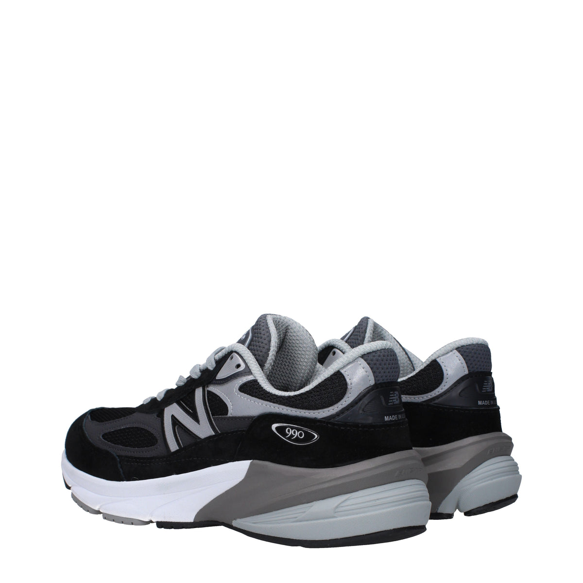Designer Brand ニューバランススニーカー990メンズスエードブラック/シルバー - Image 5