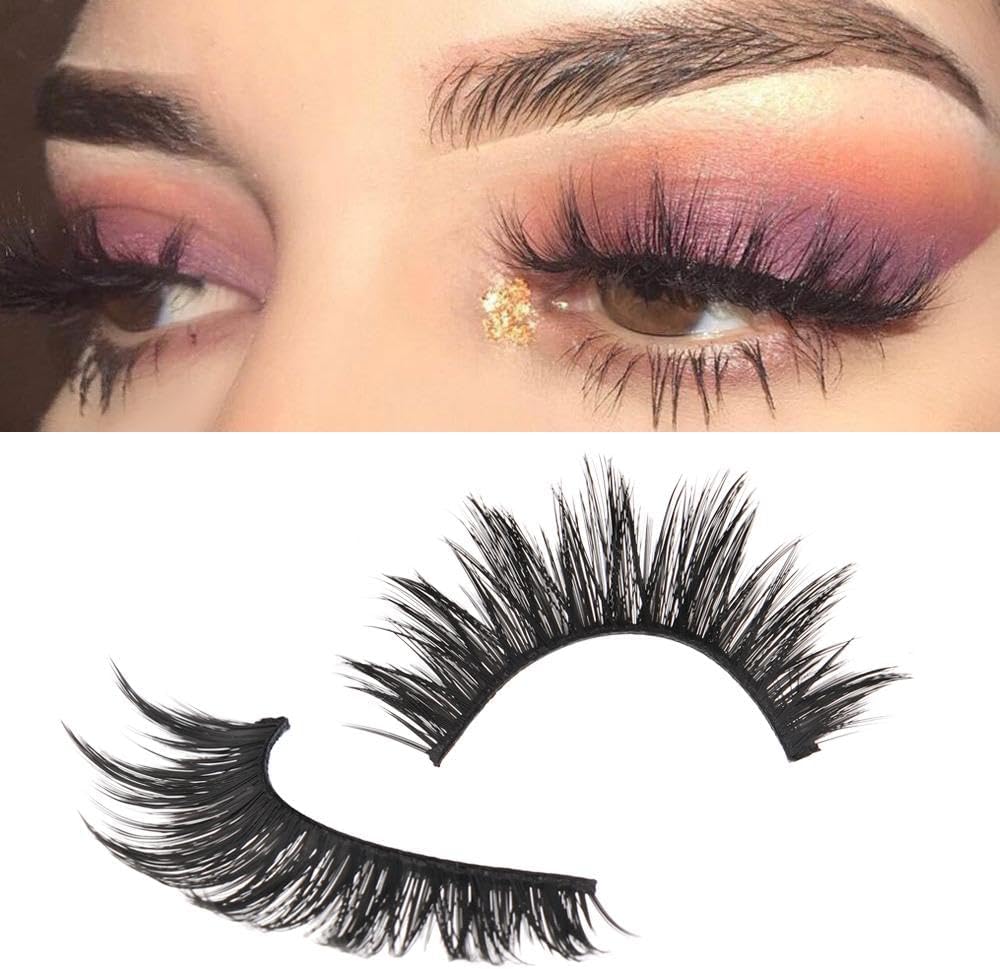 Soft 5 Pairs Handmade Makeup Thick False Eyelashes Long Black Natural