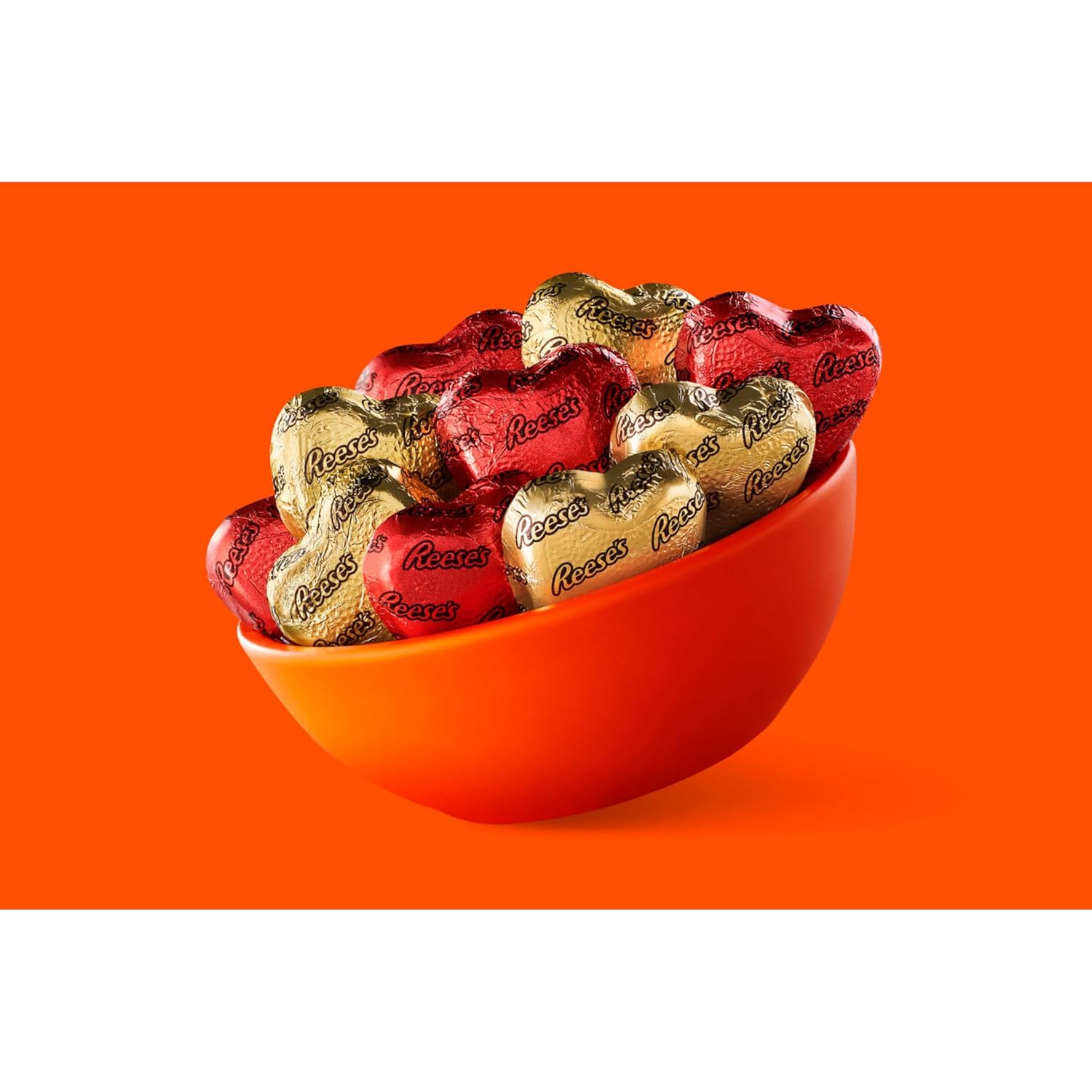 REESE'S Corazones de crema de mantequilla de maní de chocolate, bolsa de dulces de San Valentín, 9.1 onzas