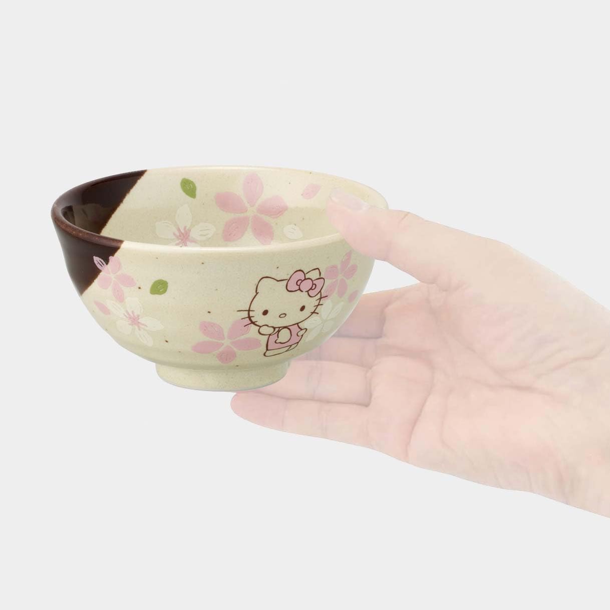 Skater CHMR1-A Mino Yaki Rice Bowl, Hello Kitty Sakura Sanrio, 4.4 x 2.4 inches (11.2 x 6 cm)