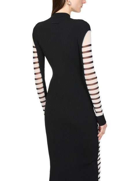 JEAN PAUL GAULTIER Mariniere メッシュ混 長袖ドレス - Image 5