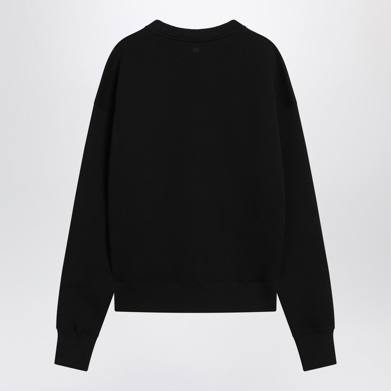 Ami Ami Paris Black Ami De Coeur Crewneck Sweatshirt - Image 5
