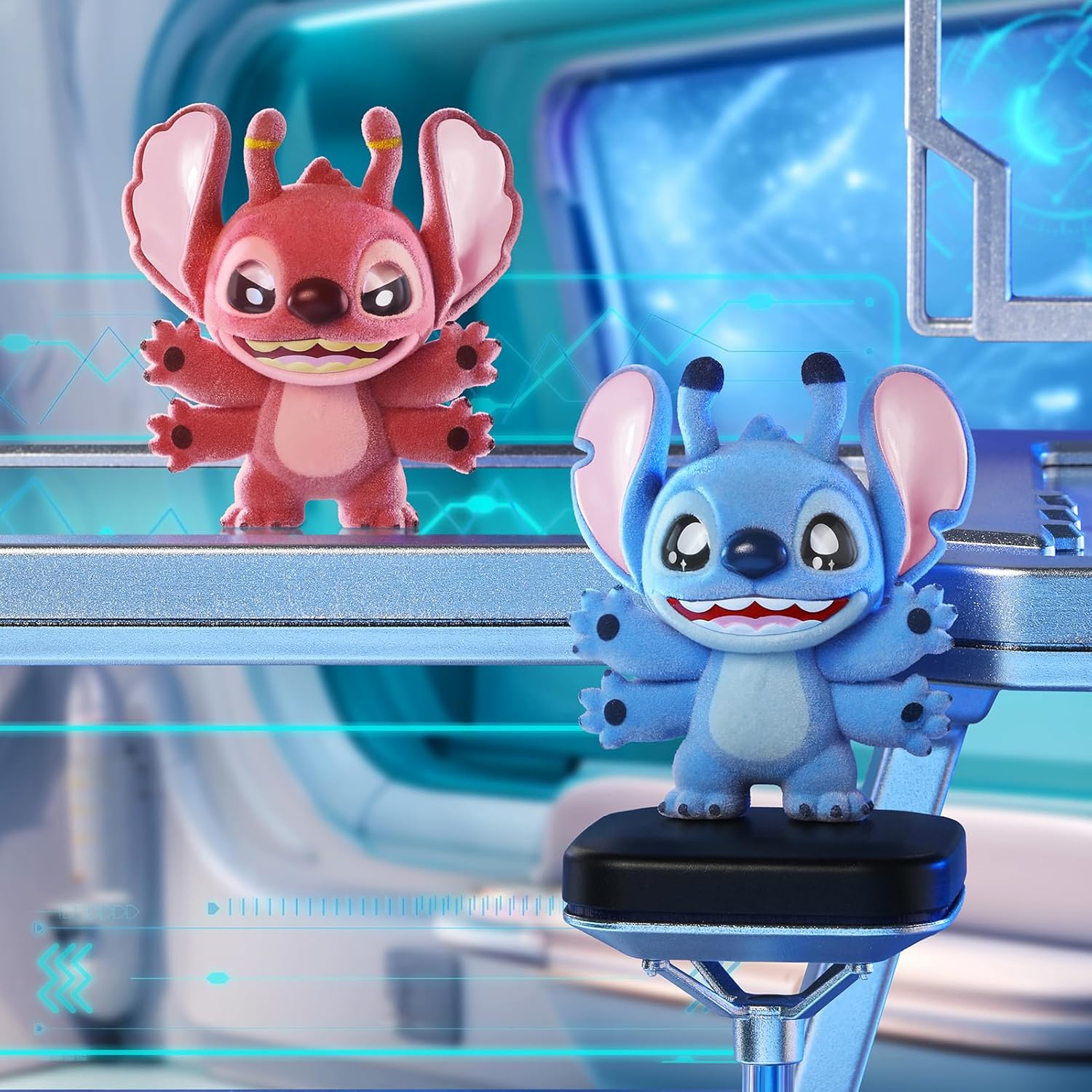 TOP TOY Disney "Mini Fluffy Stitch" Series (3 Pieces) Blind Box Figure, Soft Vinyl Figure, Gift for Birthday, Gift, Stitch, Christmas Gift