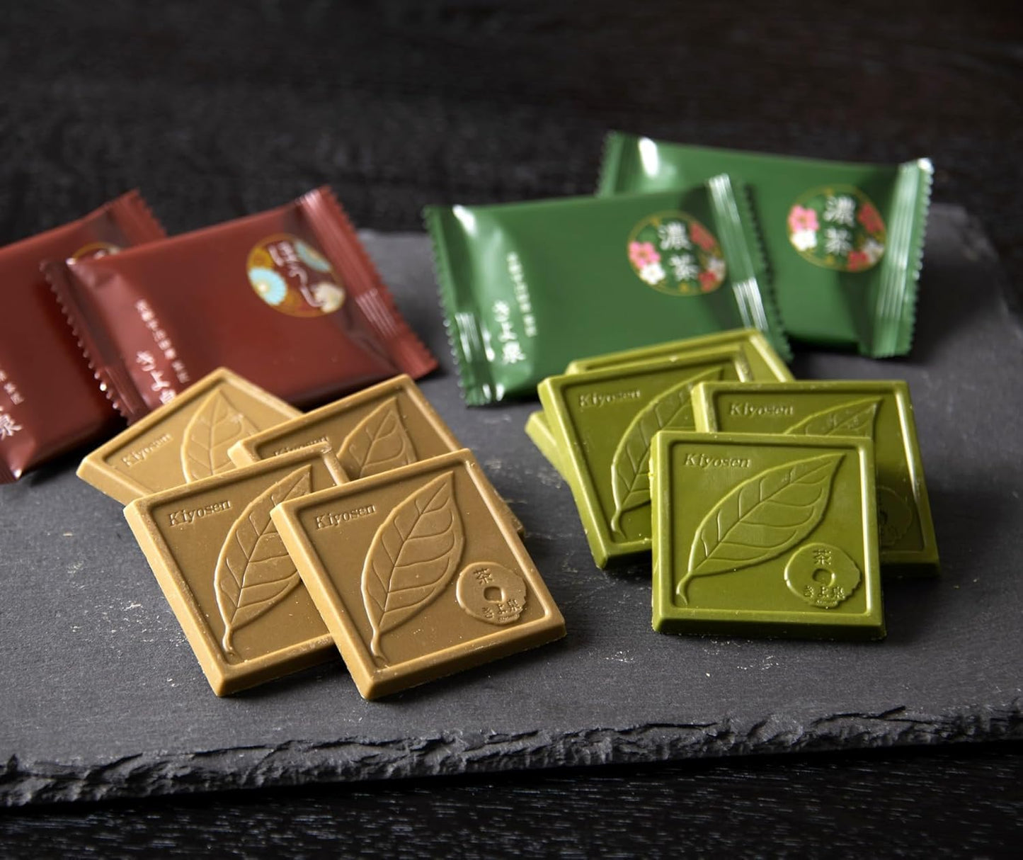 Kiyo Izumi Birthday Gift, Uji Matcha & Hojicha Chocolate, 8 Pieces Total, Western Confectionery, Matcha Chocolate, High-Quality Plate Chocolate, Kyoto, Popular, Individual Packaging, Souvenir,