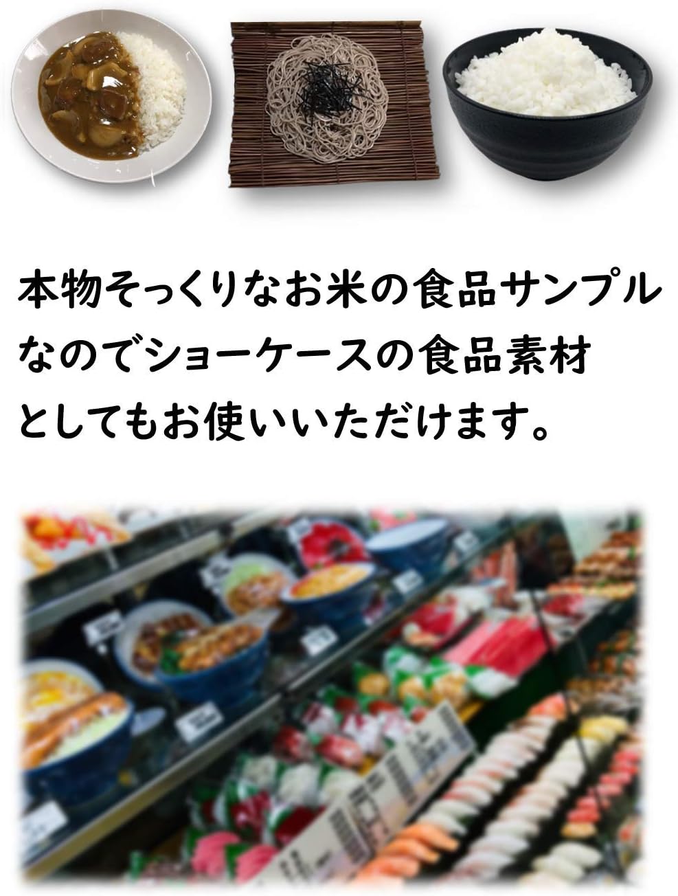Food Sample Material Made in Japan Rice Natural White Standard 200g by Shokunin Sample Shop Yamato Soul