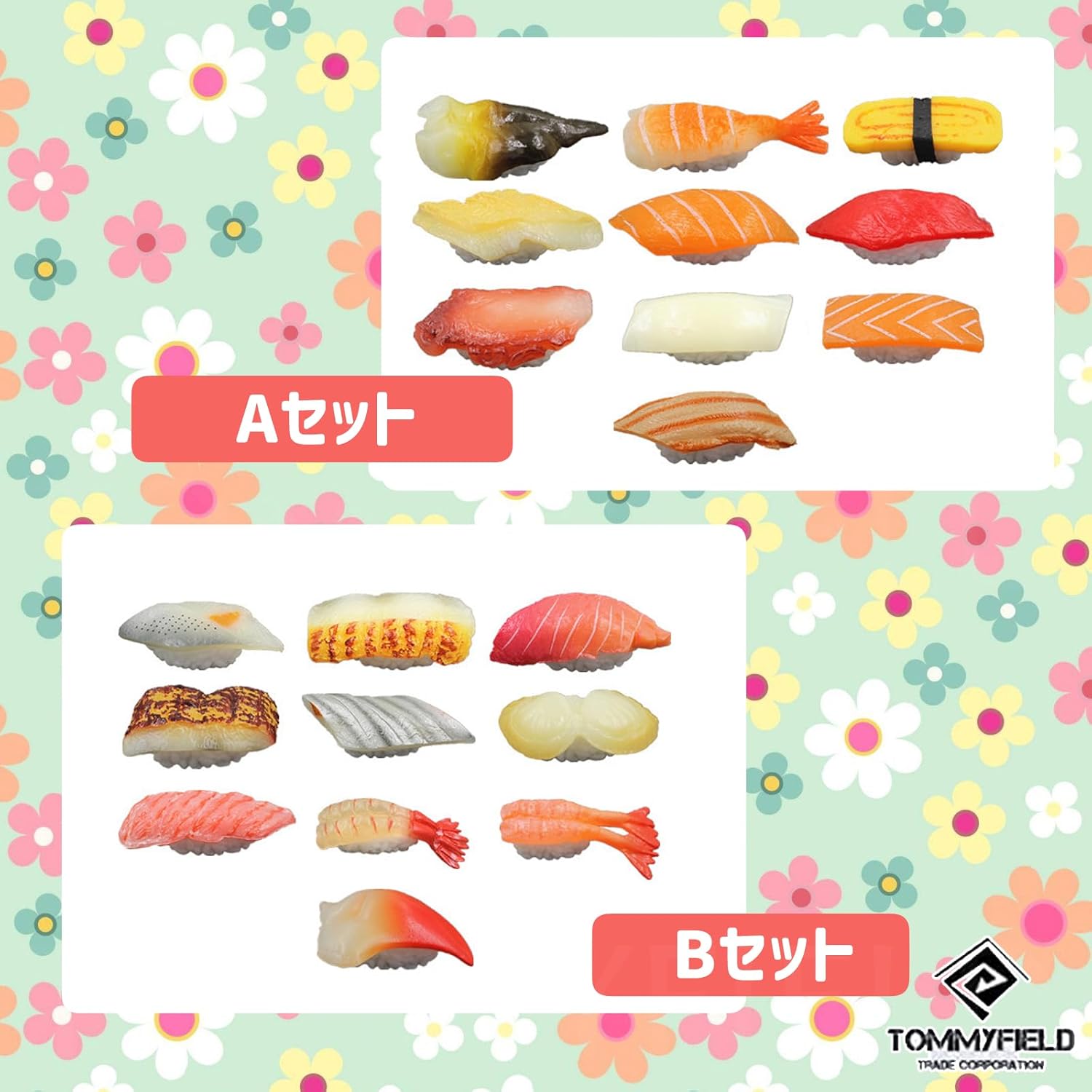 TOMMYFIELD Food Sample Kit Fake Sushi Sample Sample Sample Sushi Nigiri Set (A) [Parallel Import]