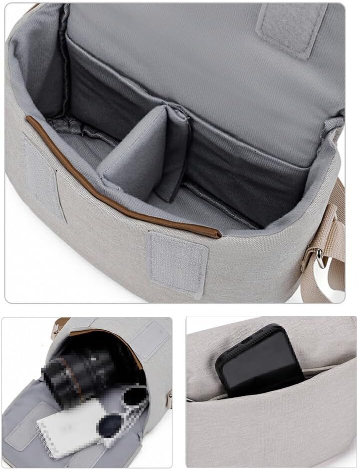 TRIPLE RIVER・For NIKON(ニコン) Z5II / Z6III Z50II Z9 Z8 Z5 Z50 バッグ カメラケース 一眼レフ カメラバッグ ショルダーバッグ 手提げ 肩掛け ショルダーベルト付き レンズ収納対応 カメラカバン(ブラック)