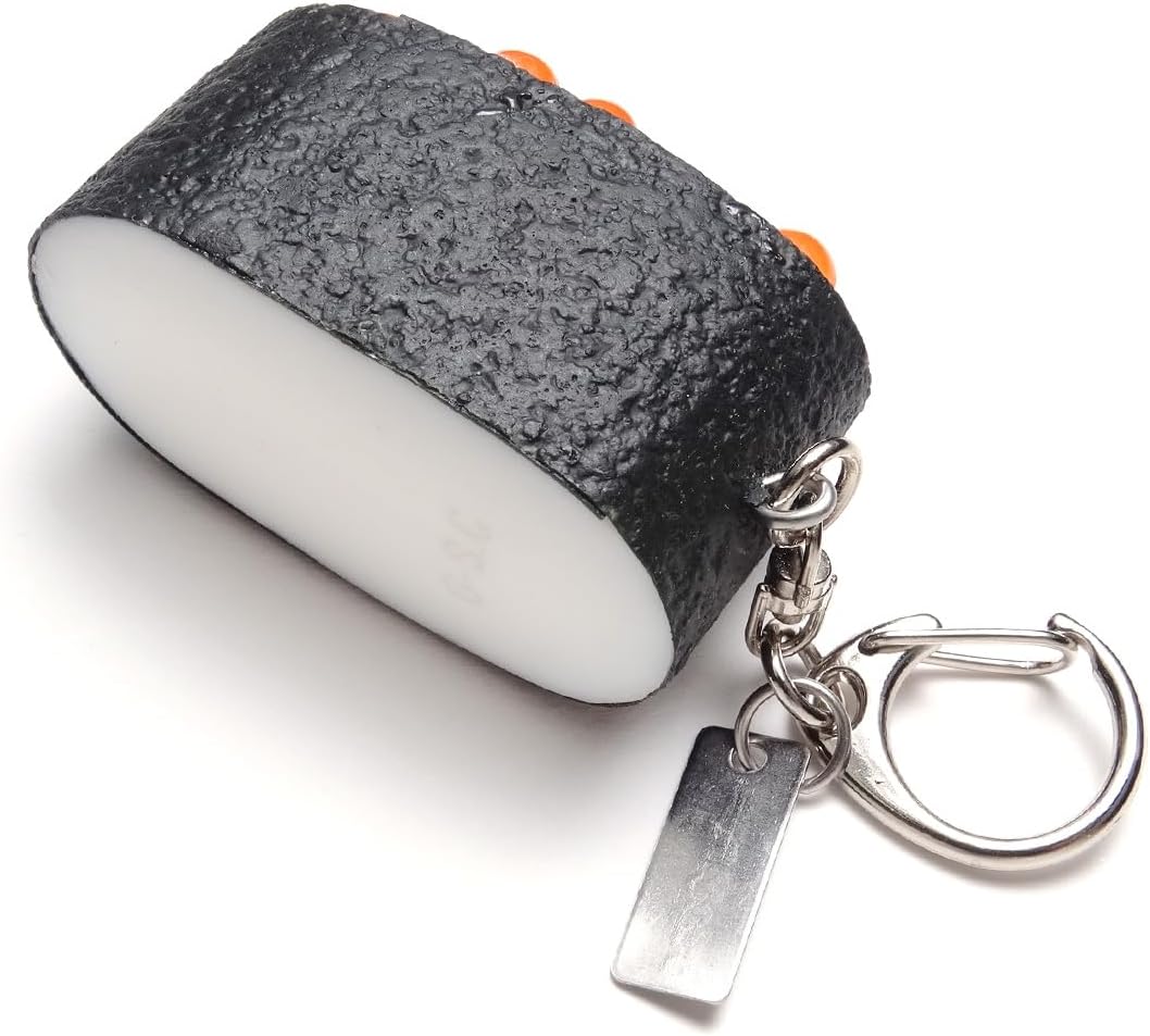 [Ganso Shokuhin Sample-ya] Official Key Ring, Sushi, Salmon Roe, Key Chain, Gift