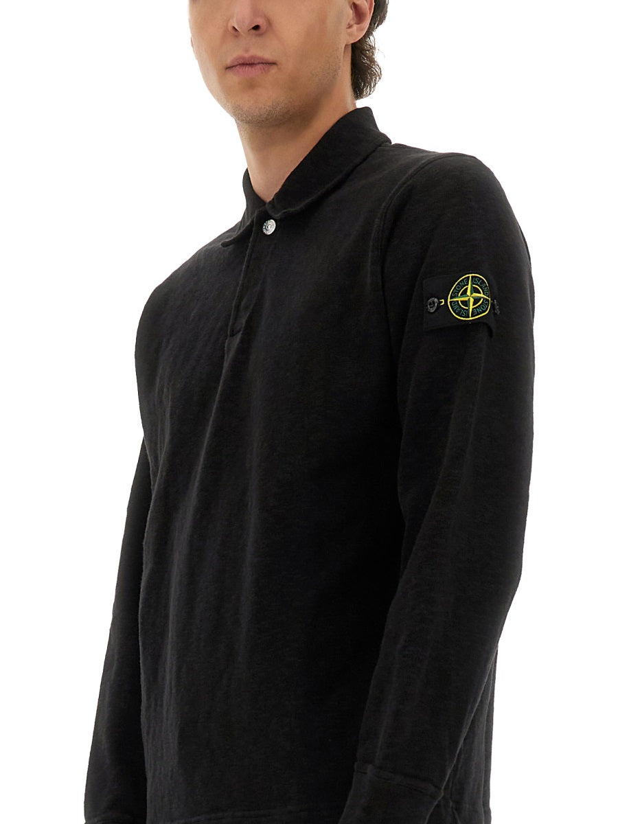 Stone Stone Island Cotton Vanisé Polo Shirt - Image 5