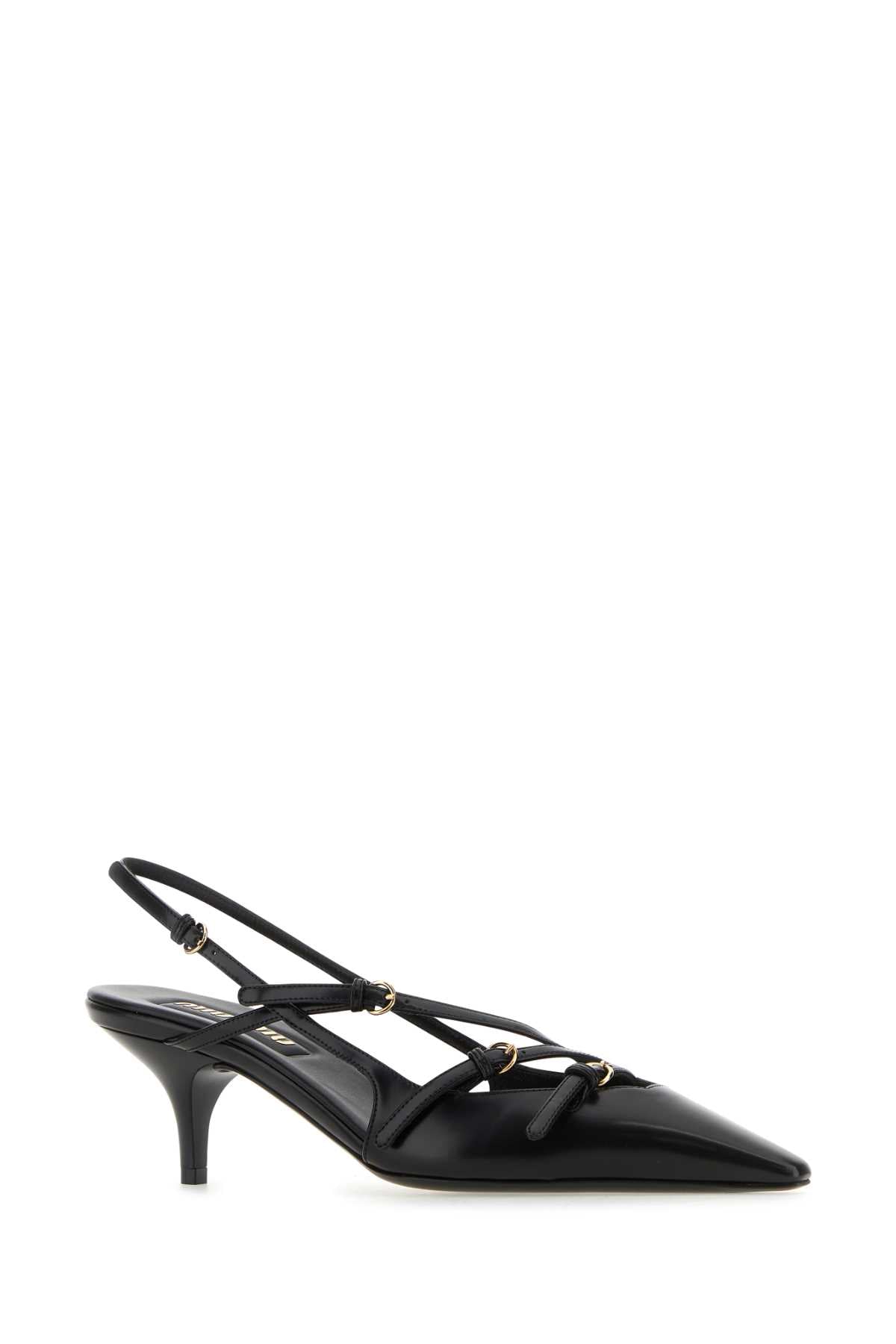 Miu Miu Miuブラックレザーポンプ - Image 5