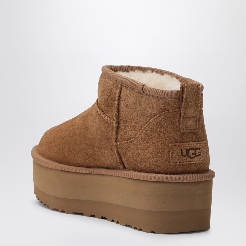 Ugg Ugg Classic Ultra Mini Platform Ankle Boots In Chestnut - Image 5