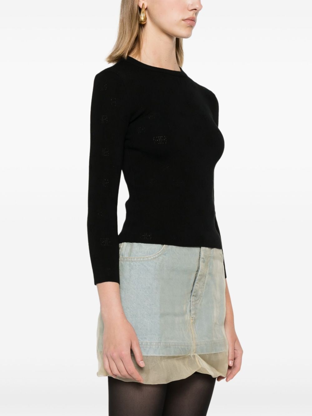 Balenciaga バレンシアガオープンニットウールトップ - Image 5