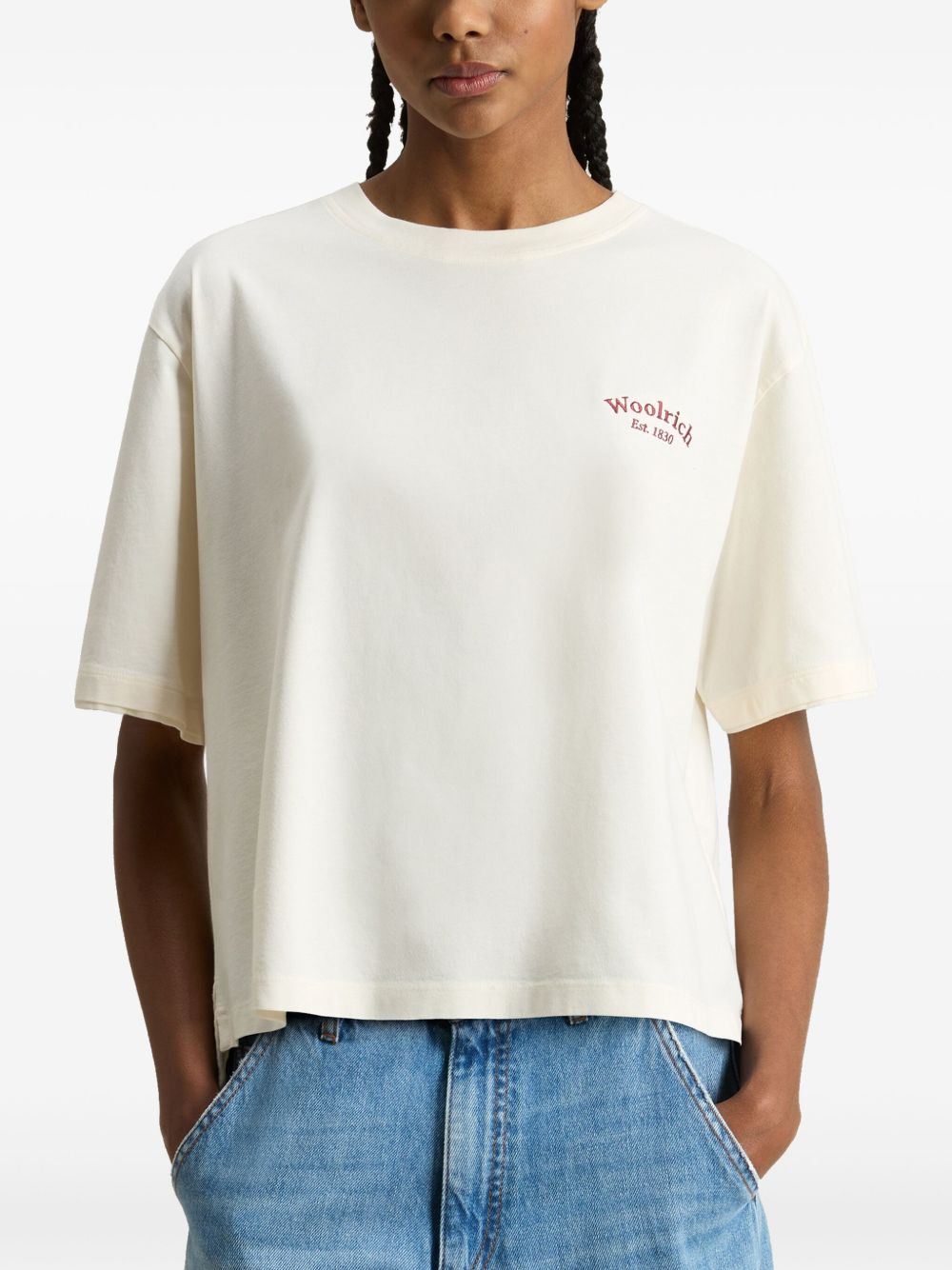 Woolrich ウールリッチロゴコットンTシャツ - Image 5