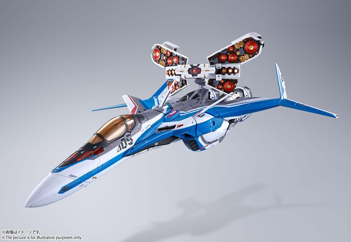 TAMASHII NATIONS DX Chogokin Theatrical Version Macross Delta Absolute LIVE!!!!!! Theatrical Version VF-31J Siegfried (Hayate Immerman Machine) [Equipped with Fold Projection Unit] Approx. 10.2 inches